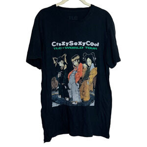CrazySexyCool TLC World Tour Concert Tee Womens Size Medium Black